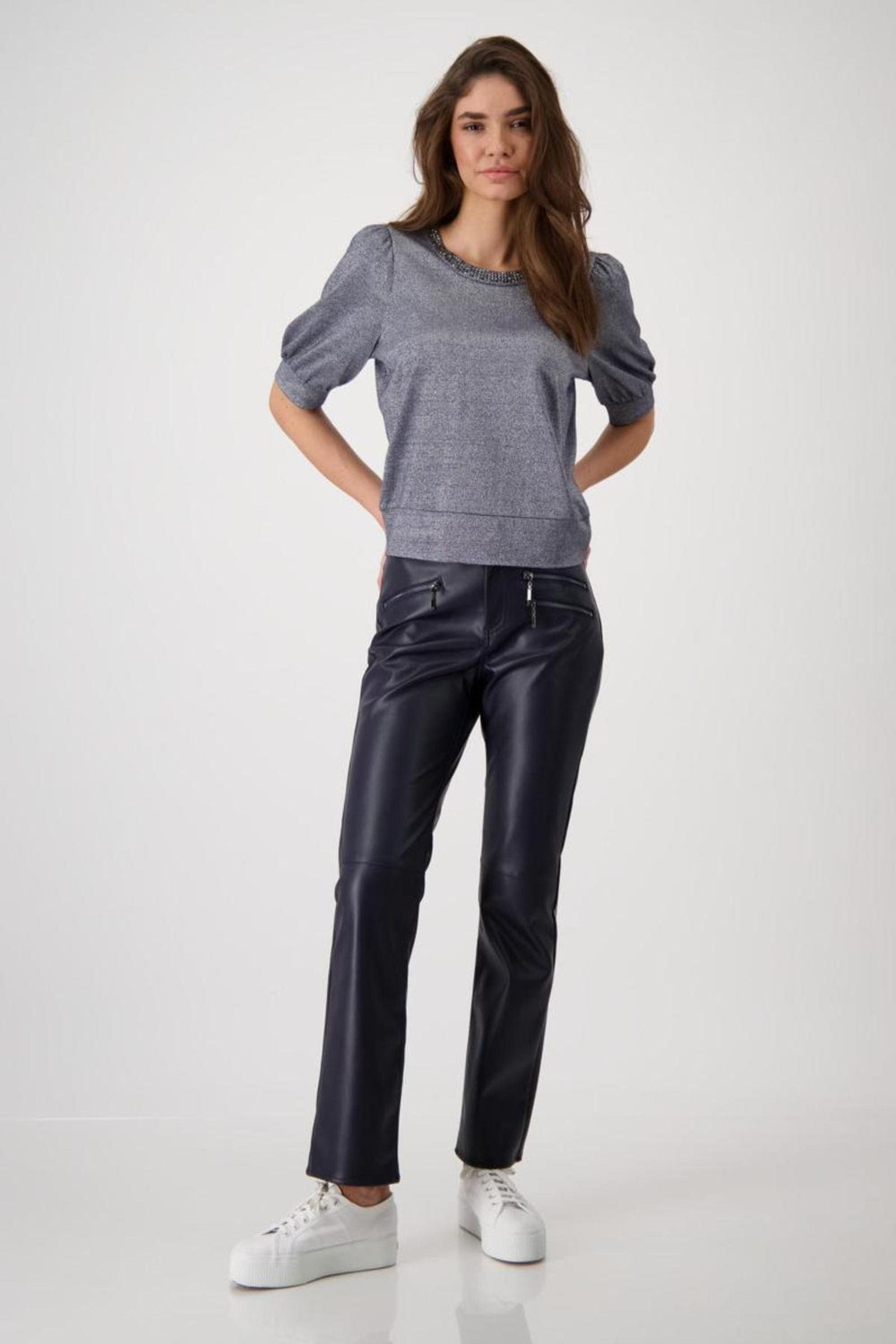 MONARI TOP LUREX TEE - 409080MNR