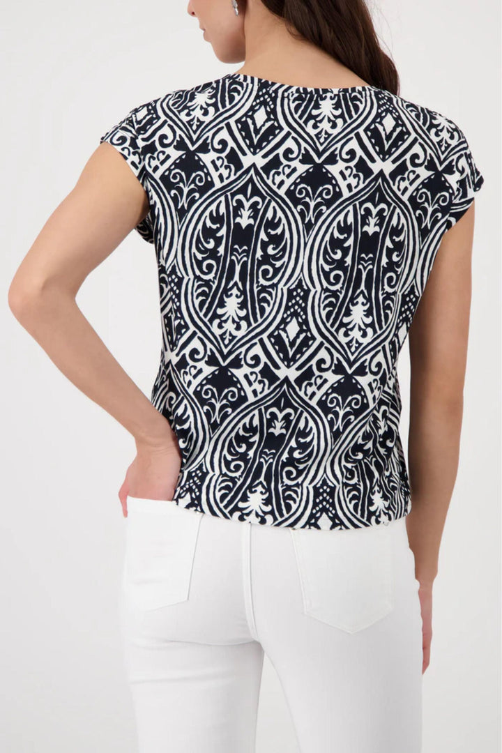 MONARI TOP ORNAMENT PRINT TEE - 410591MNR