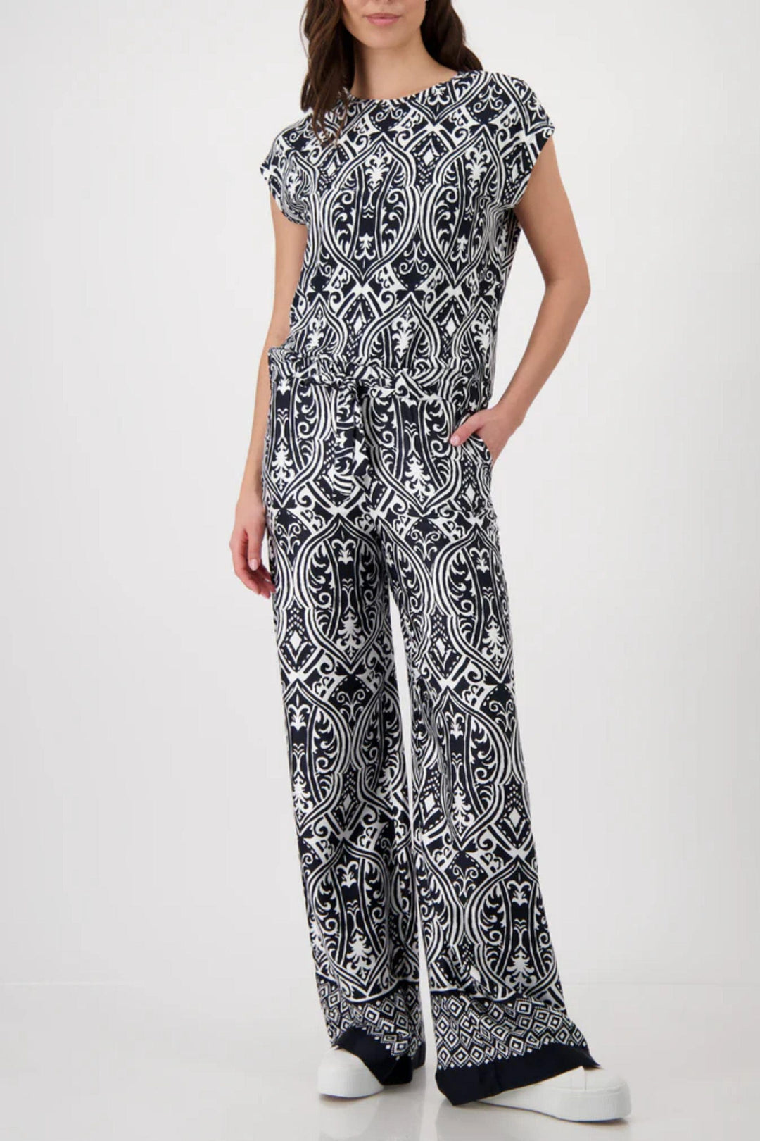 MONARI TOP ORNAMENT PRINT TEE - 410591MNR