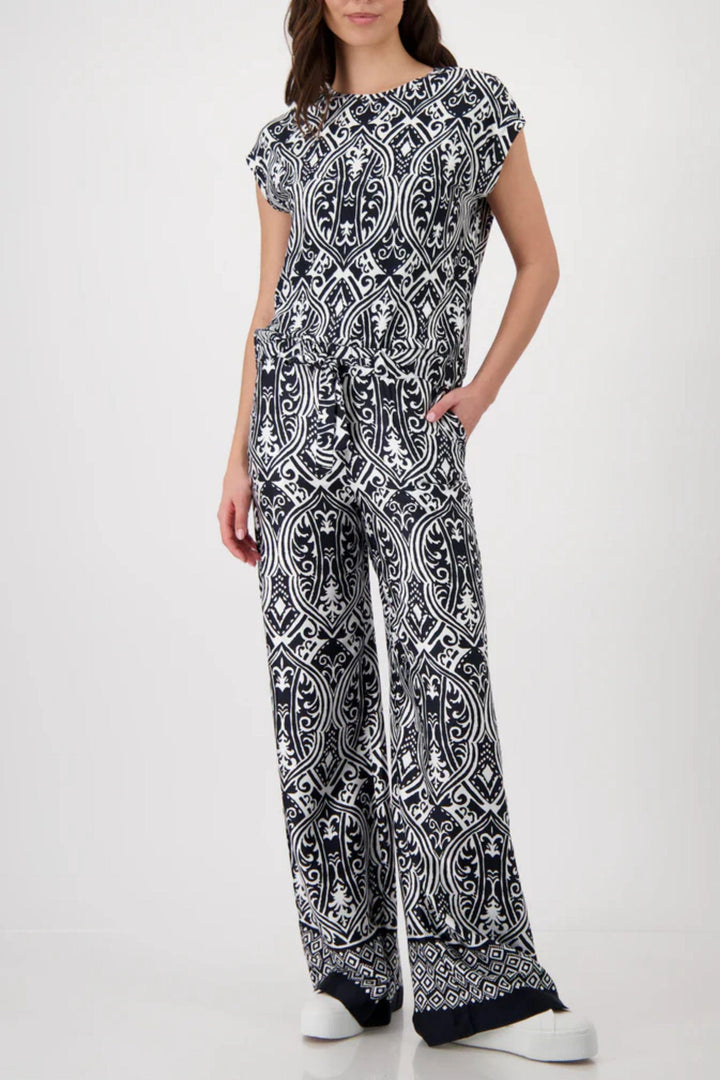 MONARI TOP ORNAMENT PRINT TEE - 410591MNR