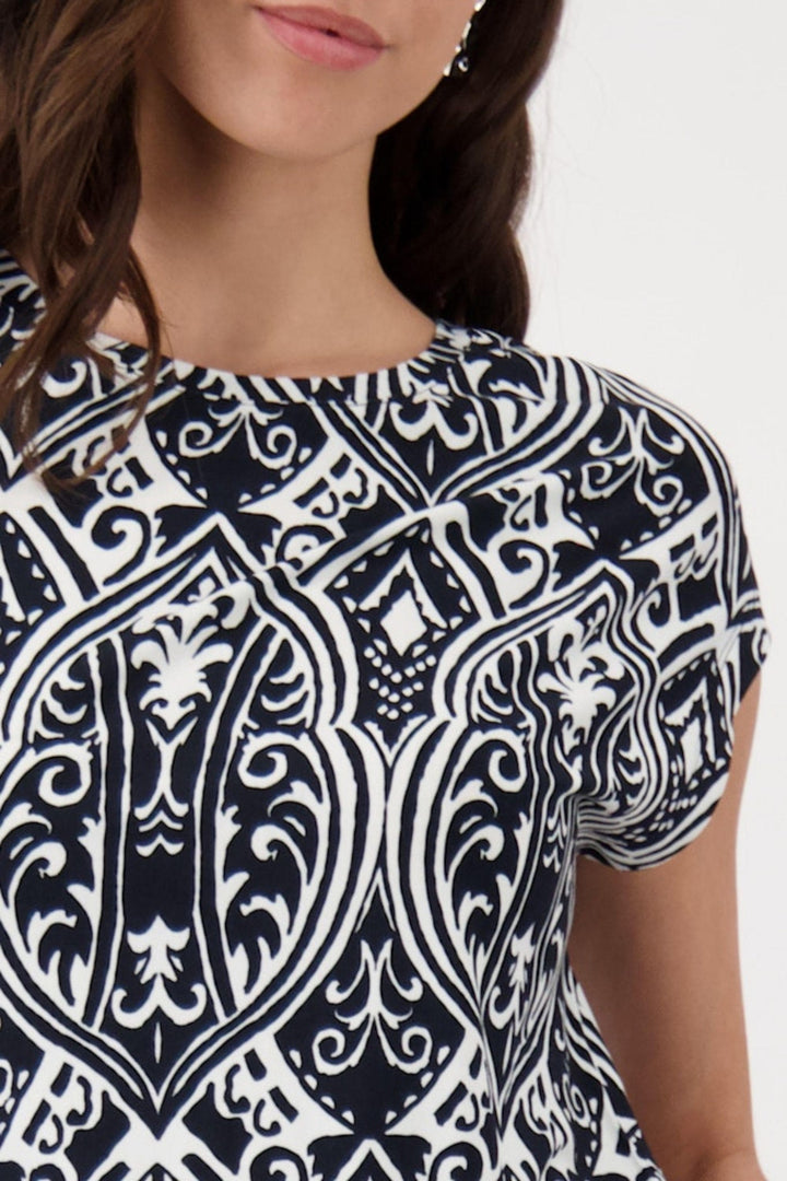 MONARI TOP ORNAMENT PRINT TEE - 410591MNR