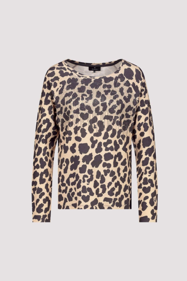 MONARI TOP SEQUIN LEOPARD TEE - 809344MNR