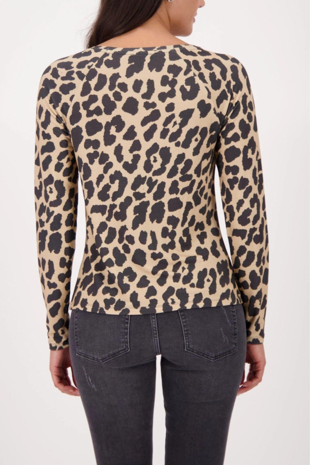 MONARI TOP SEQUIN LEOPARD TEE - 809344MNR