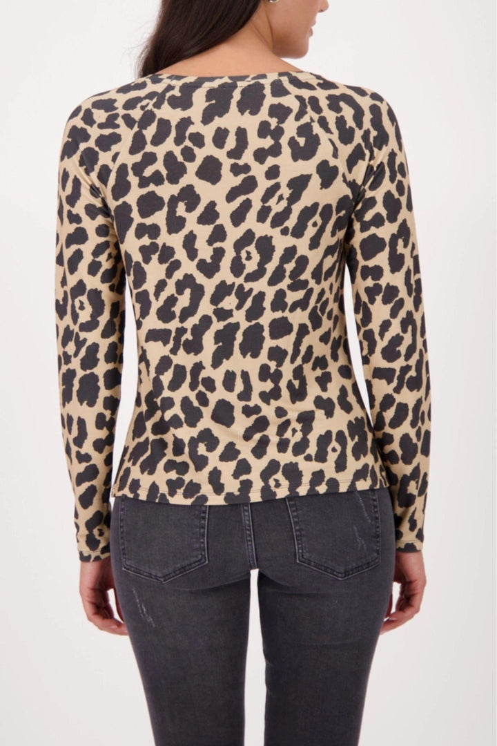 MONARI TOP SEQUIN LEOPARD TEE - 809344MNR