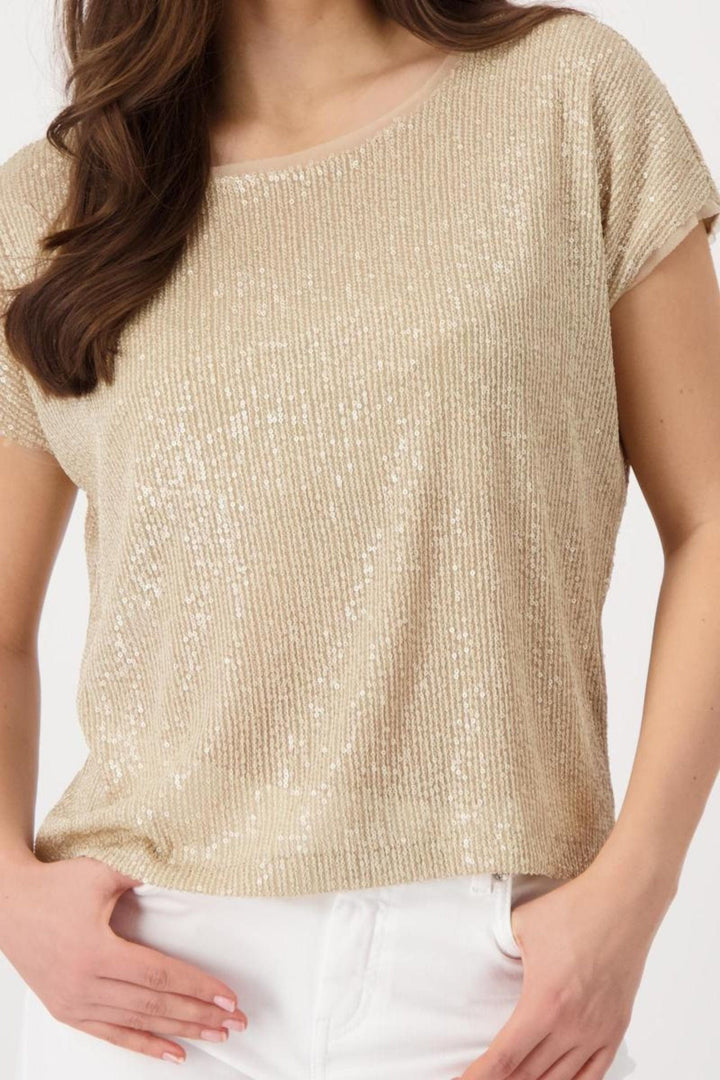 MONARI TOP SEQUIN TEE - 409685MNR
