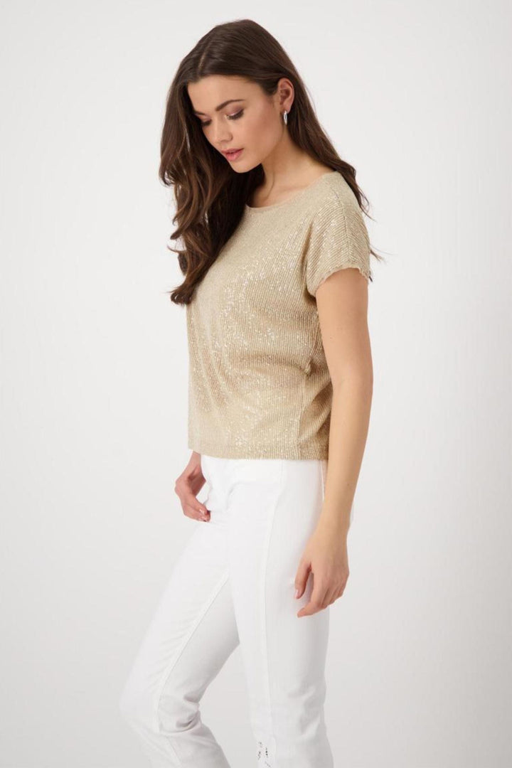 MONARI TOP SEQUIN TEE - 409685MNR