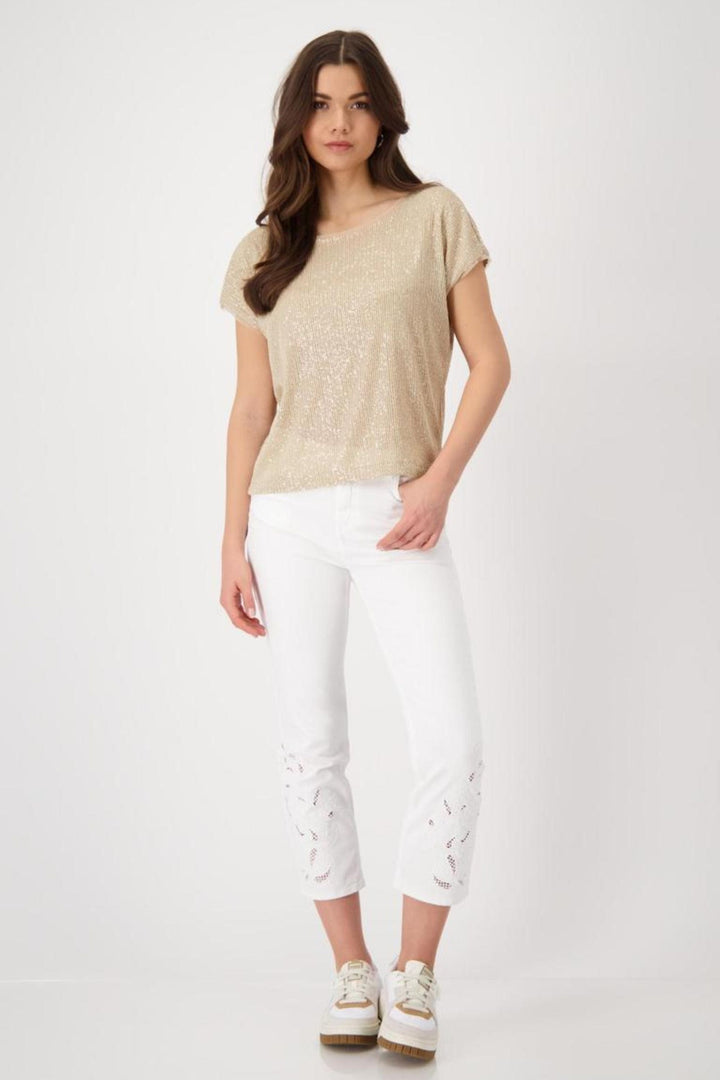 MONARI TOP SEQUIN TEE - 409685MNR