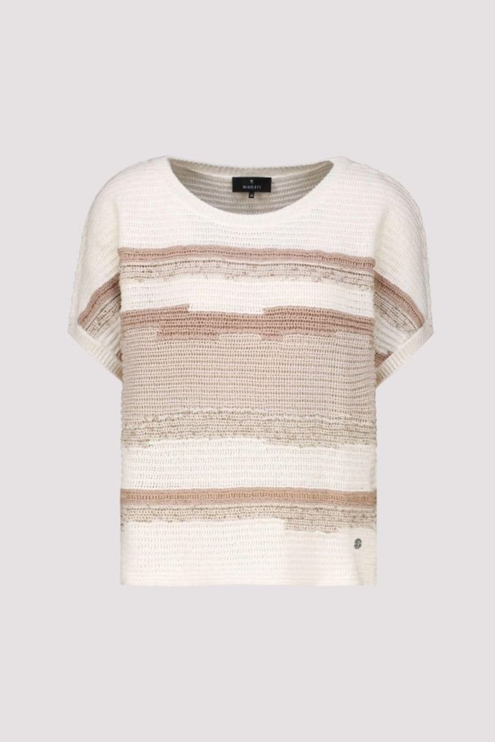 MONARI TOP TEXTURED MIXED KNIT - 410442MNR