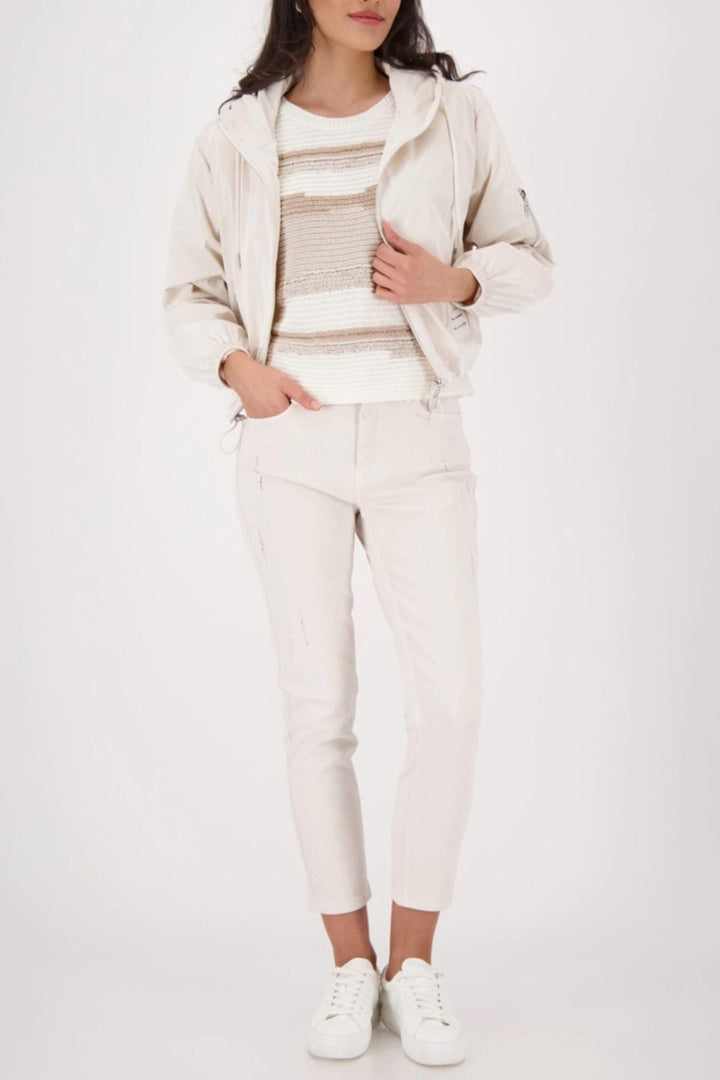 MONARI TOP TEXTURED MIXED KNIT - 410442MNR