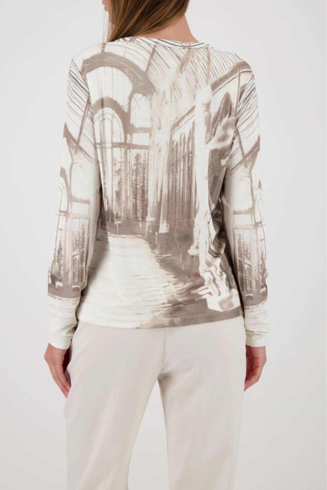 MONARI TOP WINDOW SEQUIN TEE - 809382MNR