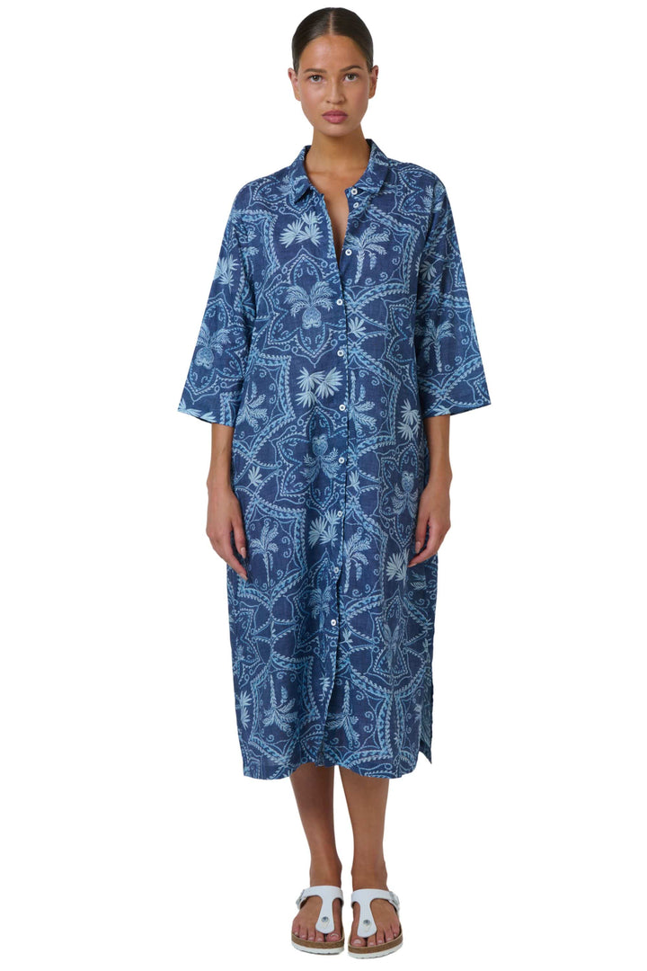 NAMASTAI DRESS BUTTON DOWN MIDI DRESS - NAM40