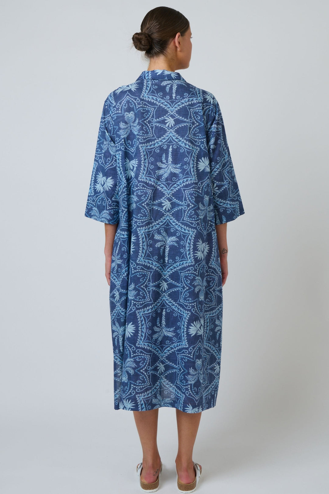 NAMASTAI DRESS BUTTON DOWN MIDI DRESS - NAM40