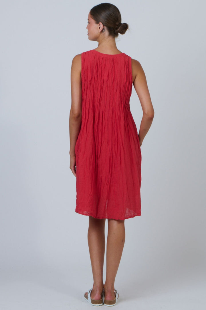 NAMASTAI DRESS BUTTON FRONT DRESS - P153