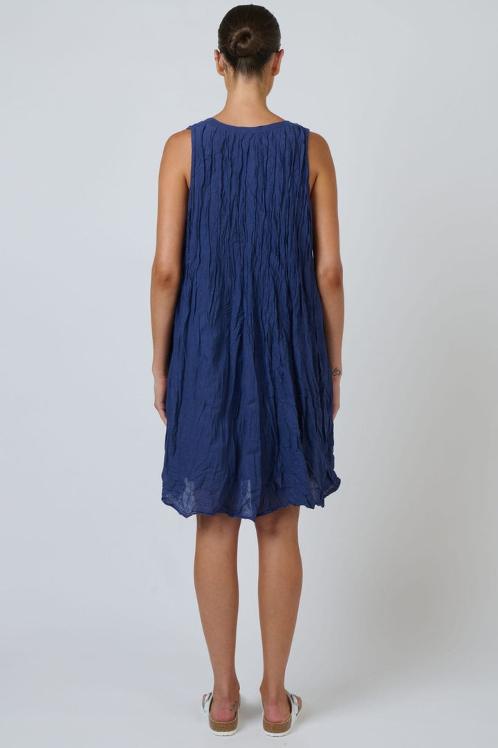 NAMASTAI DRESS BUTTON FRONT DRESS - P153