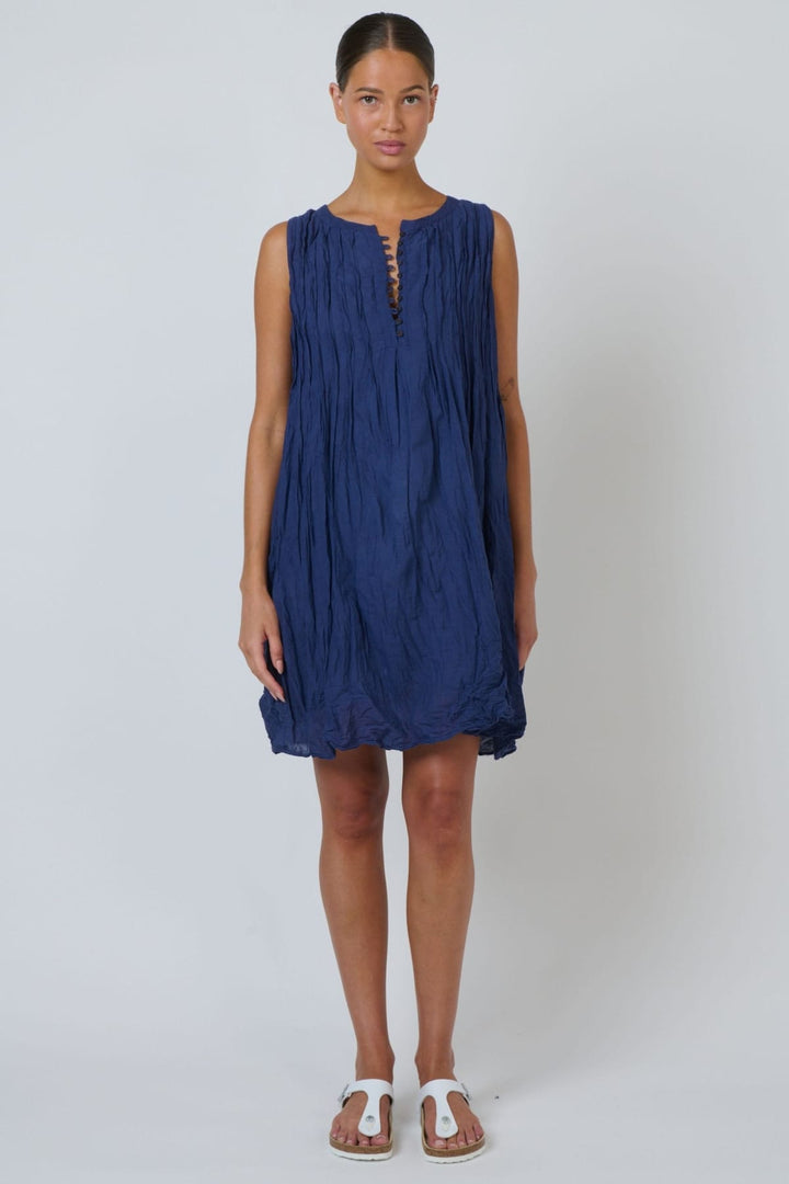 NAMASTAI DRESS BUTTON FRONT DRESS - P153