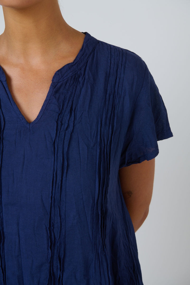 NAMASTAI DRESS GATHERED COTTON DRESS - P180