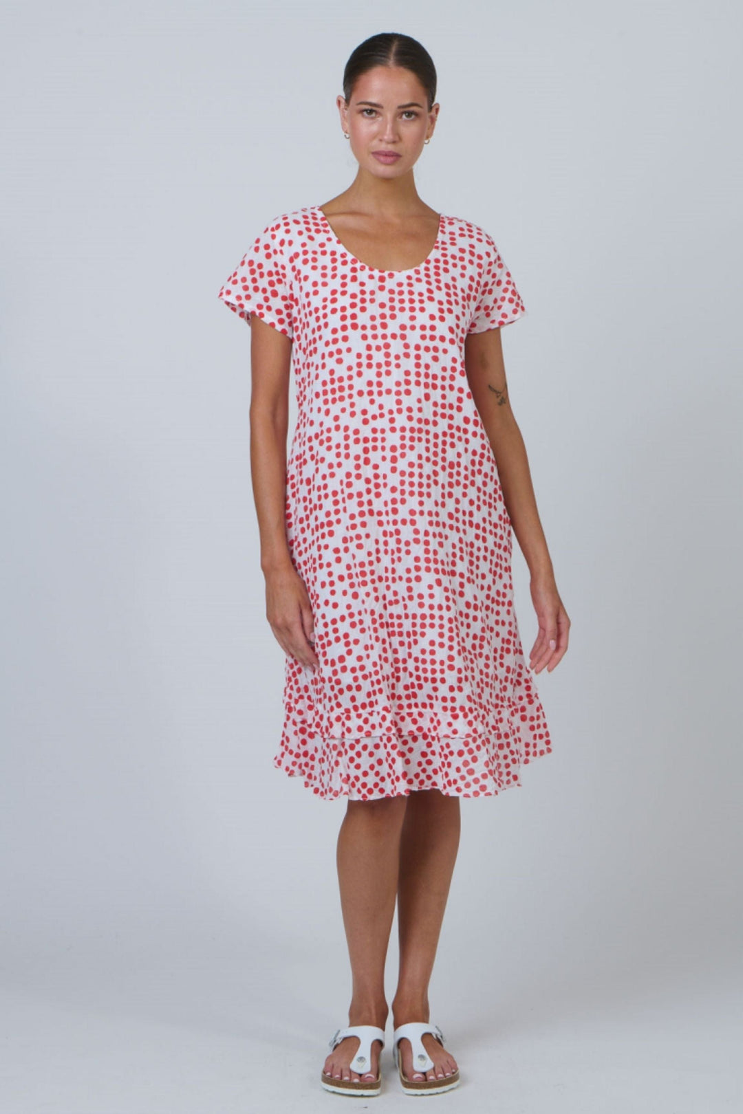 NAMASTAI DRESS ROUND NECK COTTON DRESS - P12
