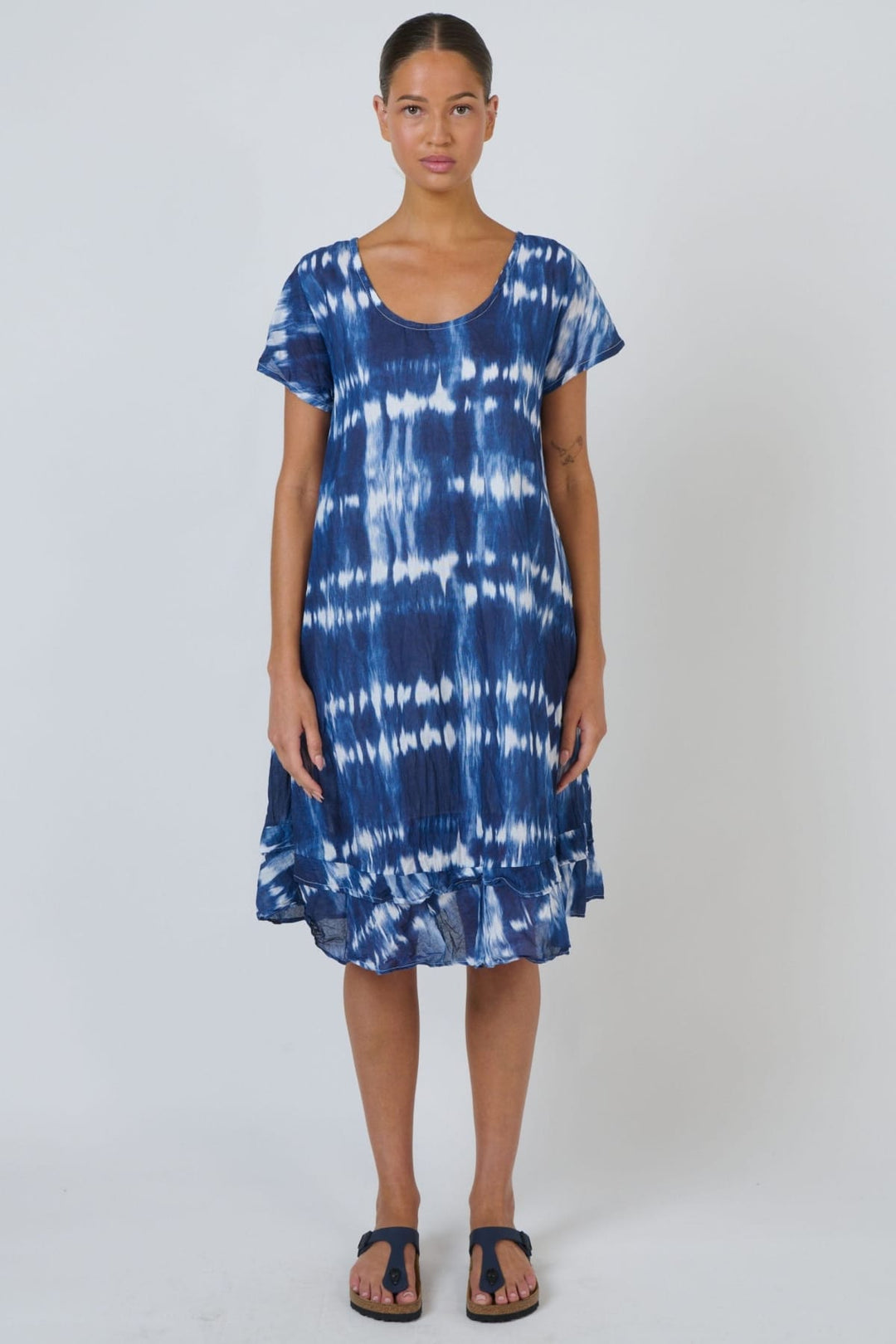 NAMASTAI DRESS ROUND NECK COTTON DRESS - P12