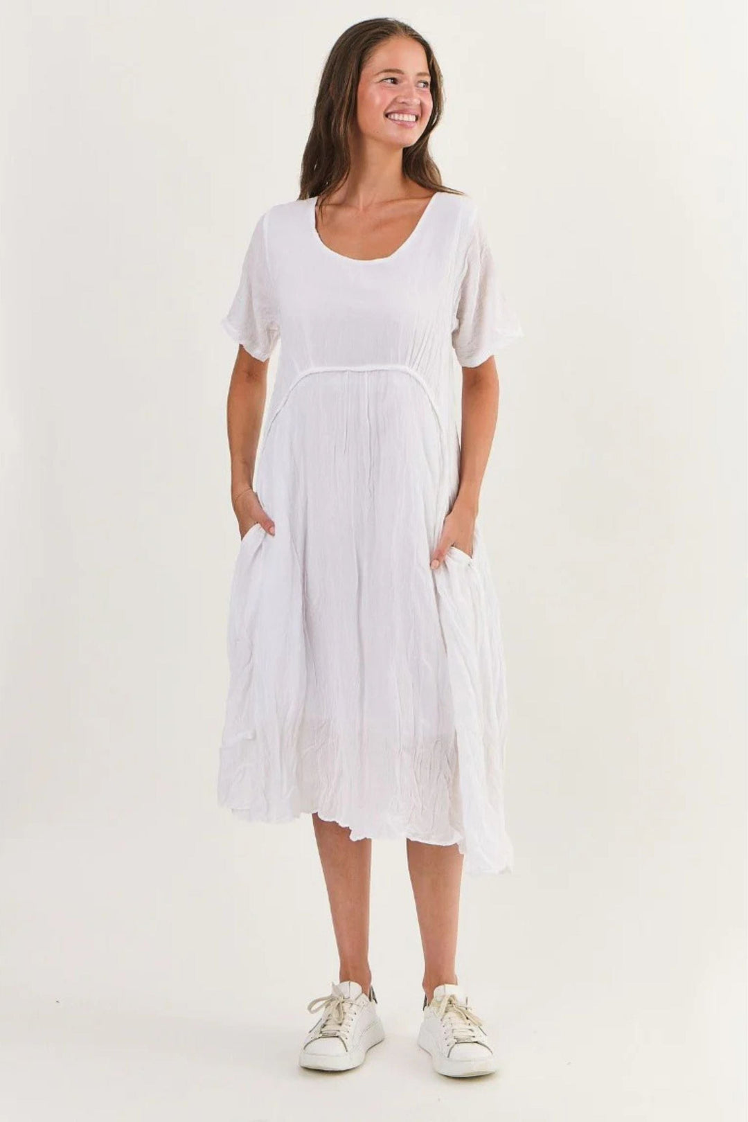 NAMASTAI DRESS ROUND NECK COTTON DRESS - P150