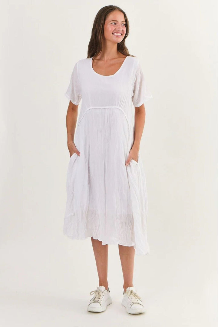 NAMASTAI DRESS ROUND NECK COTTON DRESS - P150