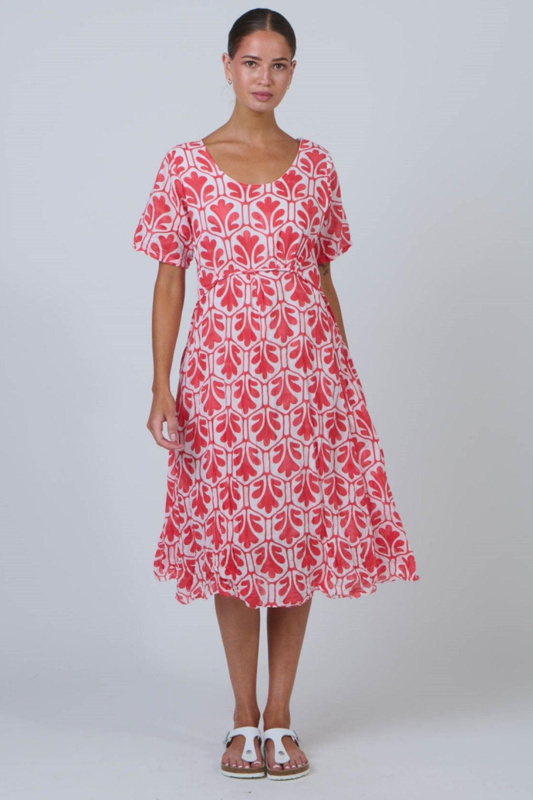 NAMASTAI DRESS ROUND NECK COTTON DRESS - P150