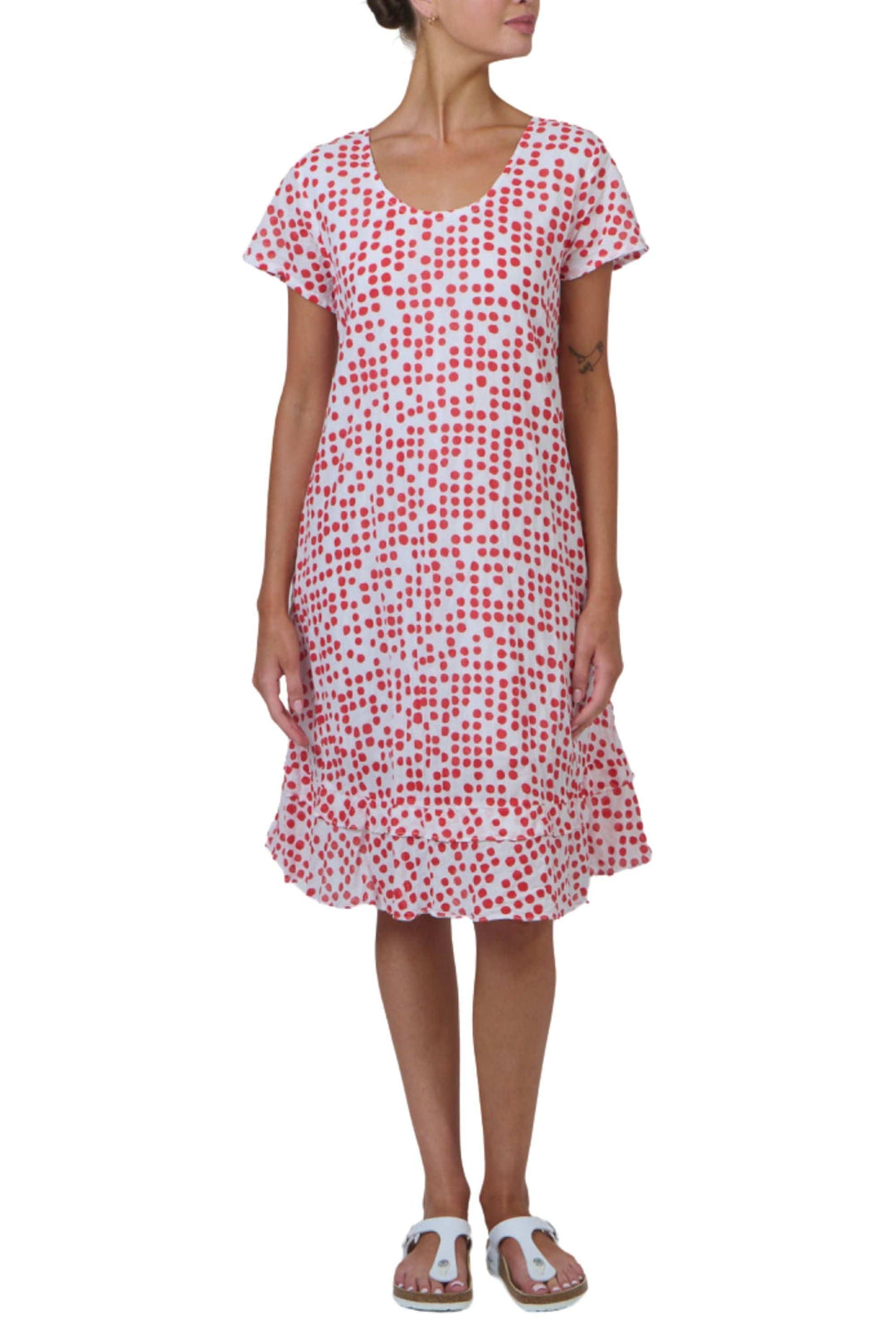 NAMASTAI DRESS S/M / CHILLI ROUND NECK COTTON DRESS - P12