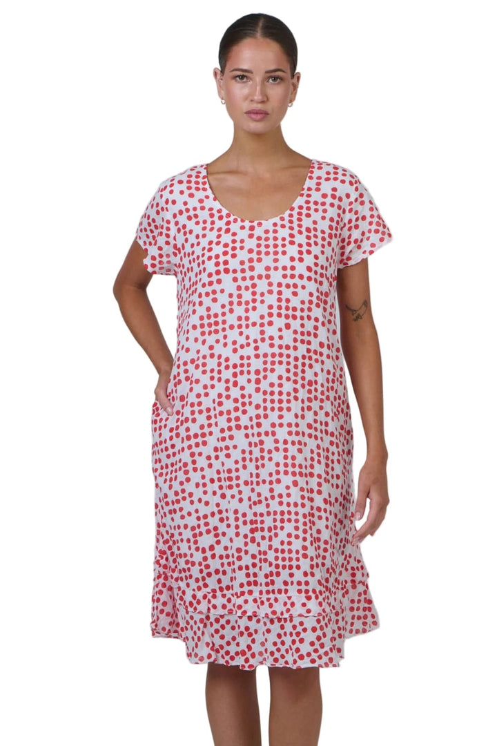 NAMASTAI DRESS S/M / CHILLI ROUND NECK COTTON DRESS - P12