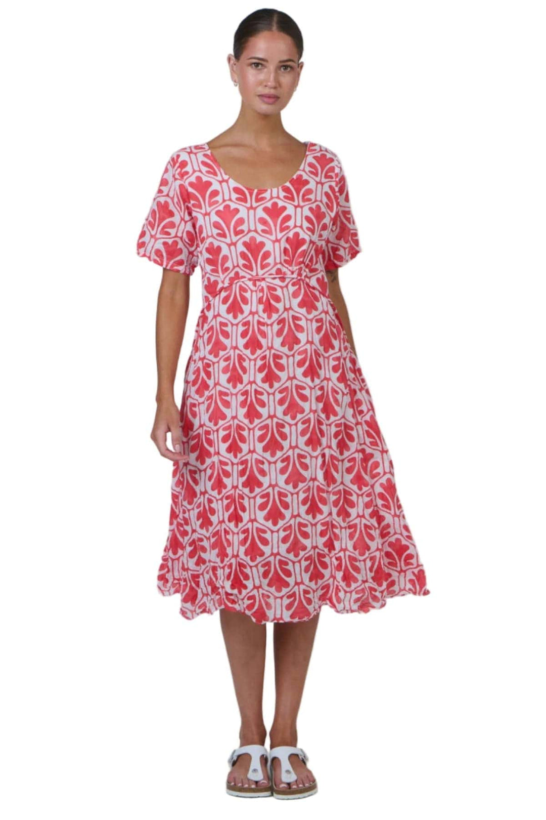 NAMASTAI DRESS S/M / CHILLI ROUND NECK COTTON DRESS - P150