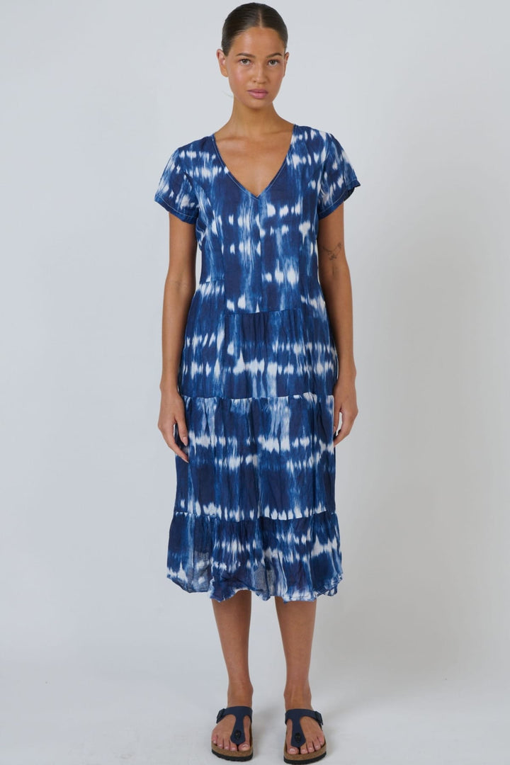 NAMASTAI DRESS V NECK COTTON DRESS - P82