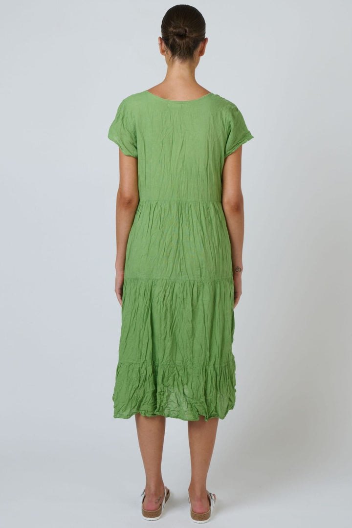 NAMASTAI DRESS V NECK COTTON DRESS - P82