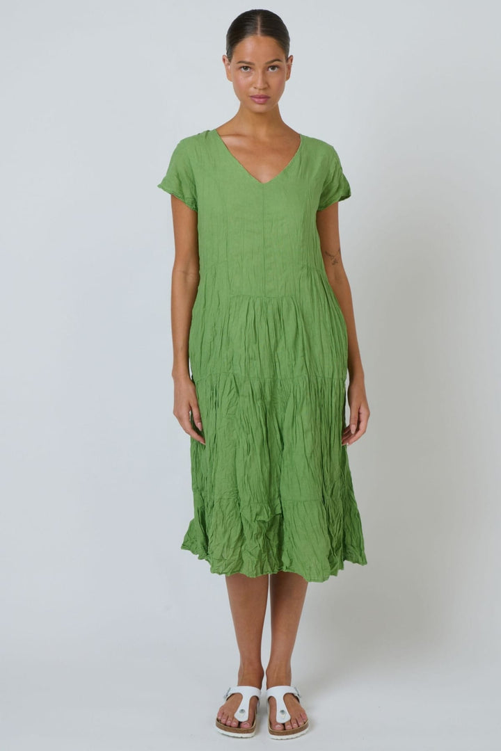 NAMASTAI DRESS V NECK COTTON DRESS - P82