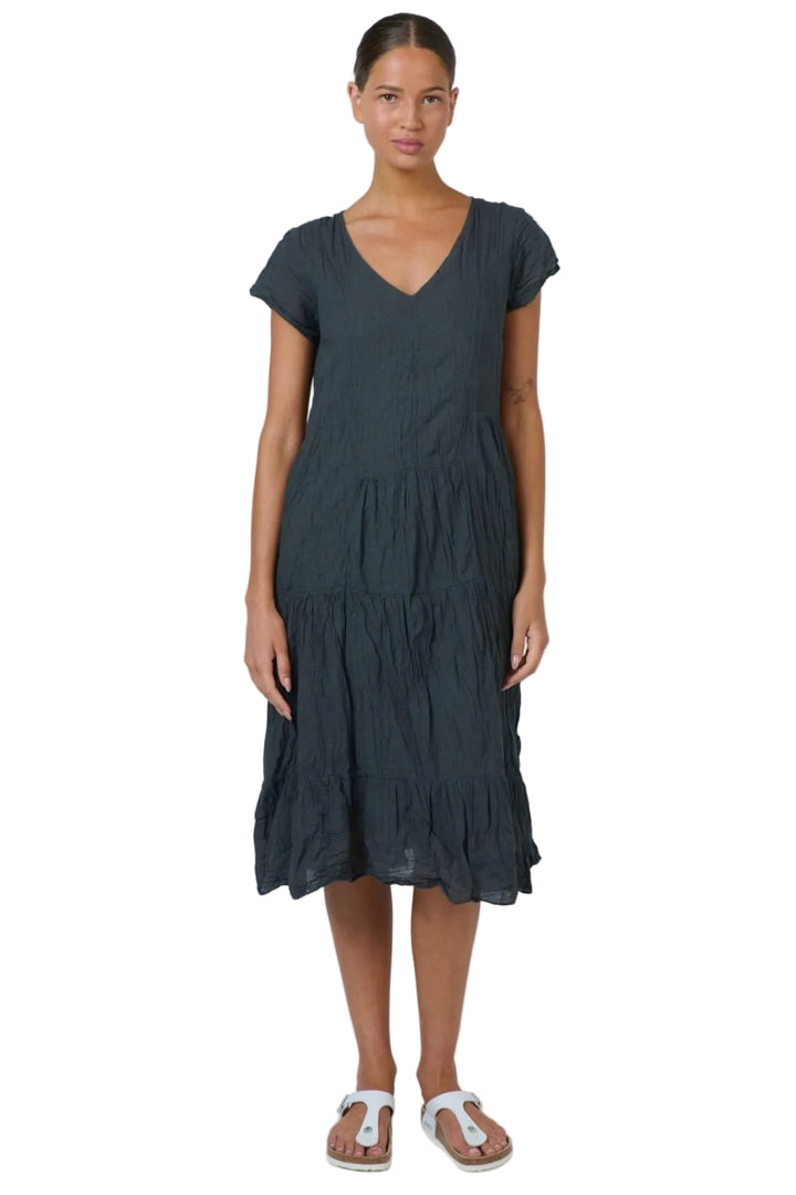 NAMASTAI DRESS V NECK COTTON DRESS - P82