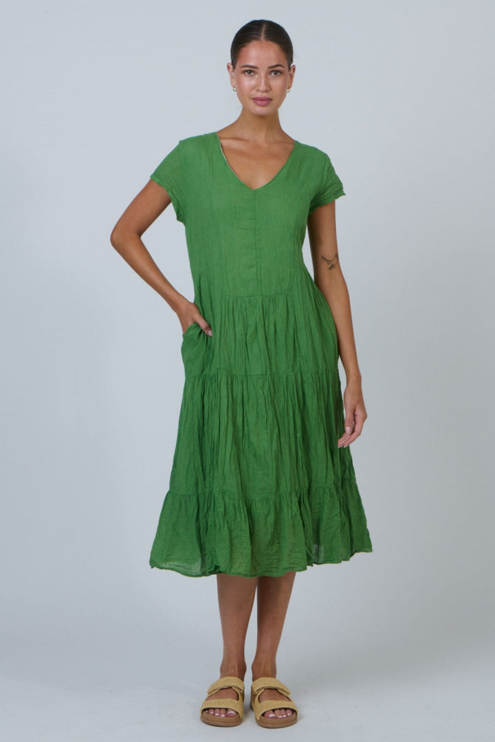 NAMASTAI DRESS V-NECK DRESS - P82