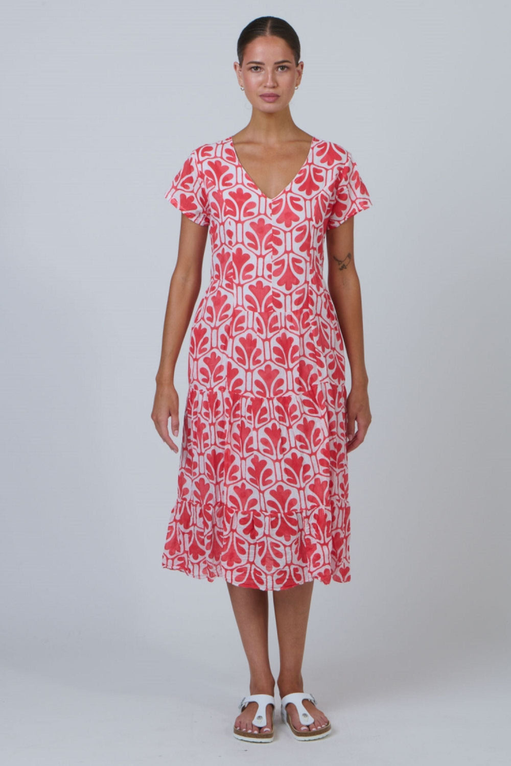 NAMASTAI DRESS V-NECK DRESS - P82