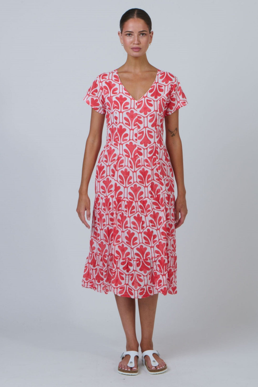 NAMASTAI DRESS V-NECK DRESS - P82