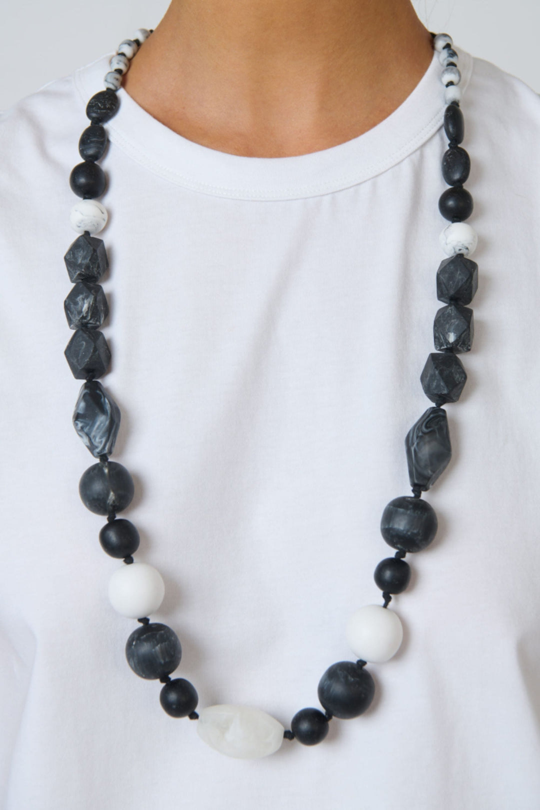 NAMASTAI JEWELLERY BLACK BEADED NECKLACE - BB138