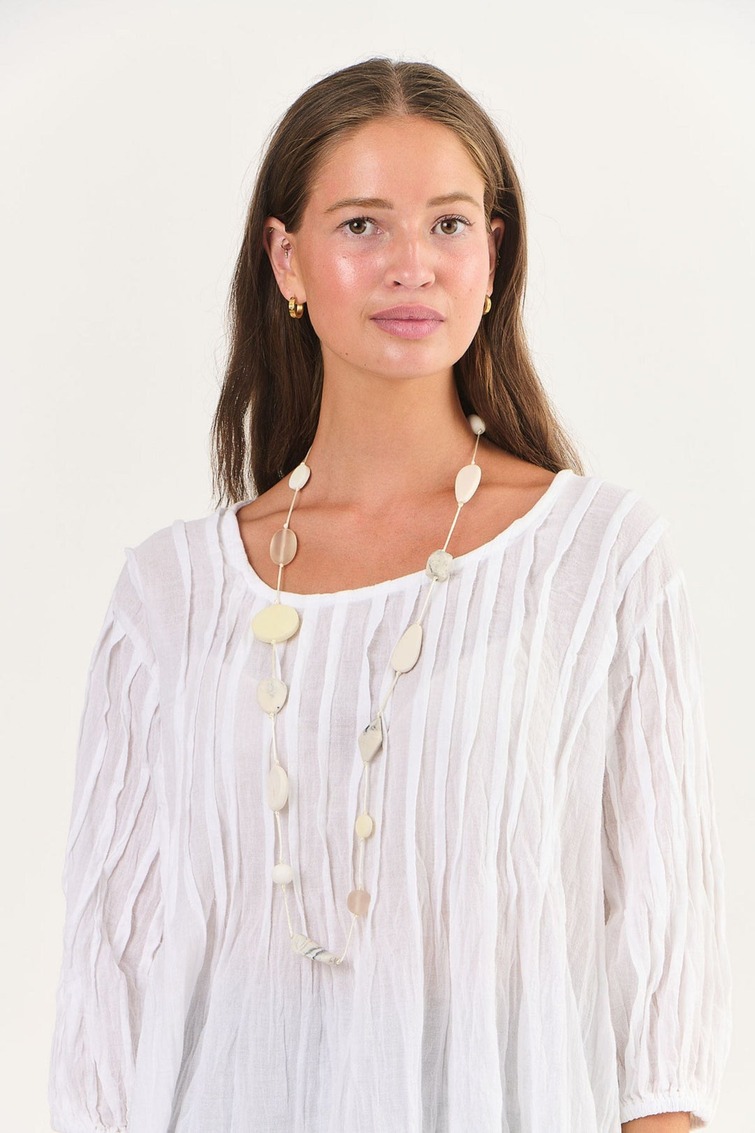 NAMASTAI JEWELLERY CREAM NECKLACE - B125