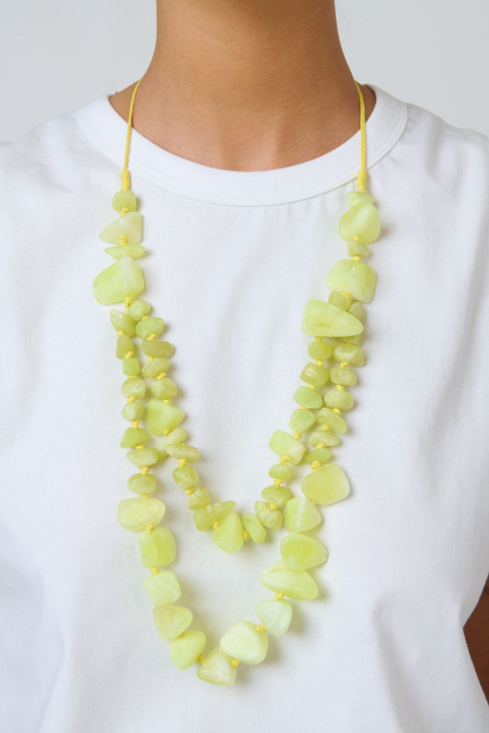 NAMASTAI JEWELLERY MINT DOUBLE BEADED NECKLACE - BB137