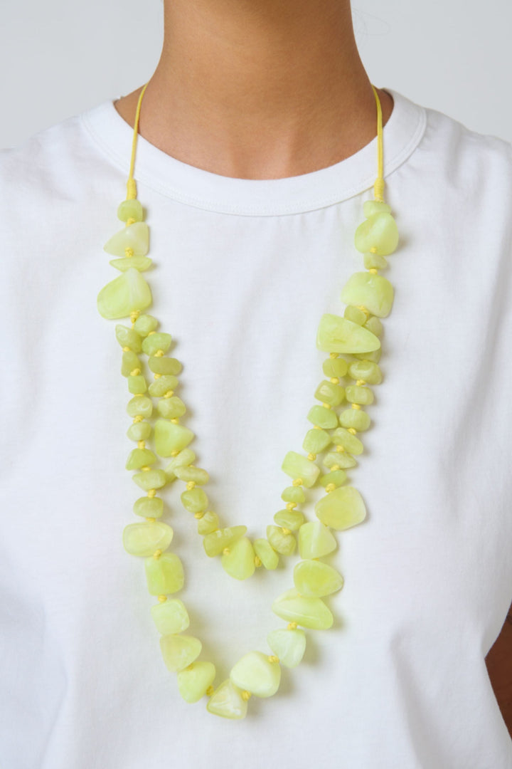 NAMASTAI JEWELLERY MINT DOUBLE BEADED NECKLACE - BB137