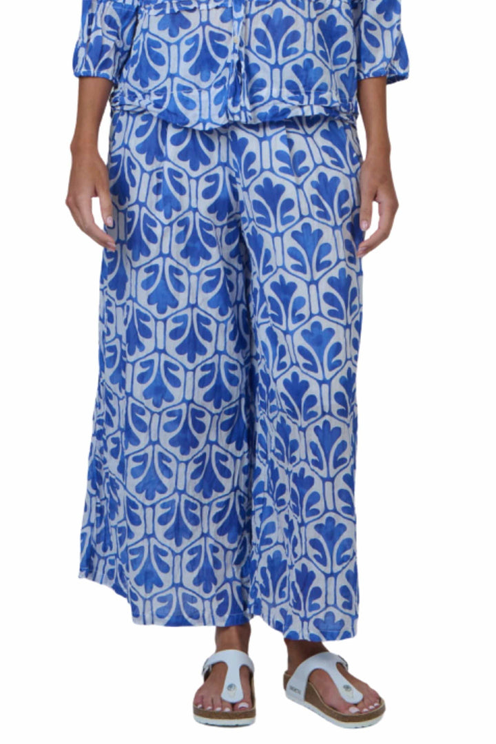 NAMASTAI PANTS S/M / BLUE COTTON PANTS - P125