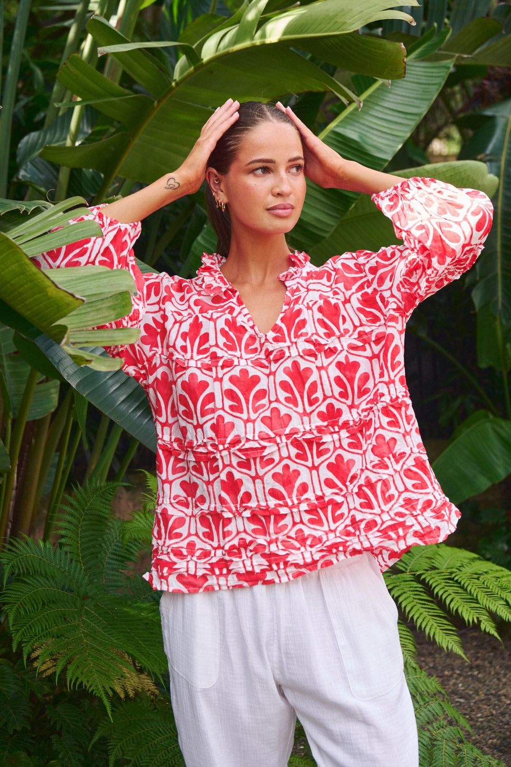 NAMASTAI TOP 3/4 SLEEVE TOP - P92