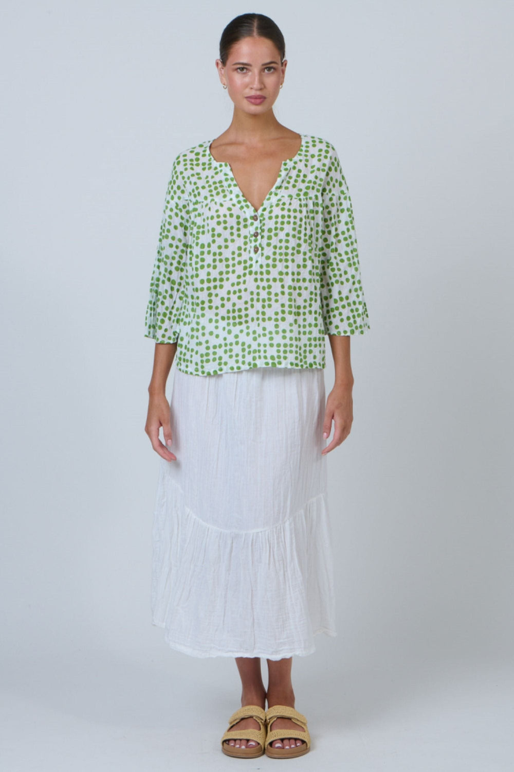 NAMASTAI TOP BUTTON UP TOP - P115