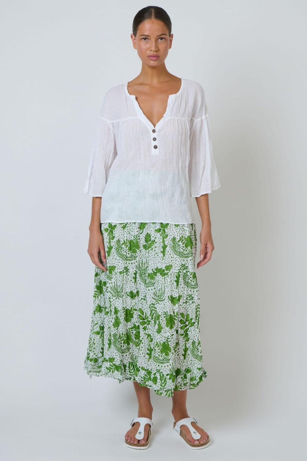 NAMASTAI TOP BUTTON UP TOP - P115