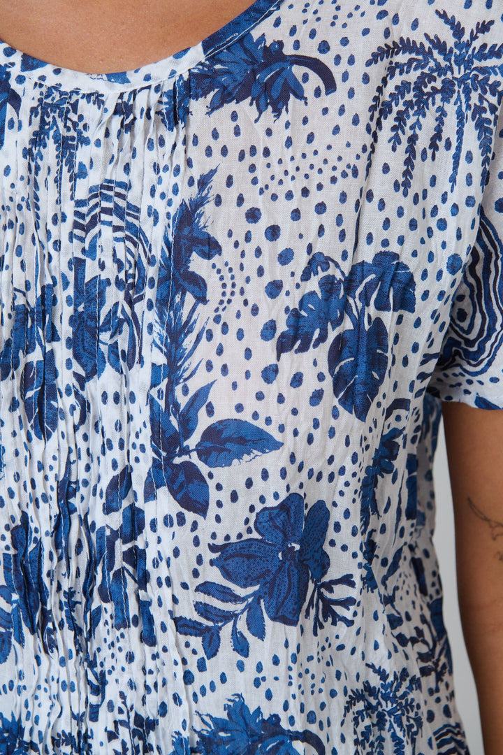 NAMASTAI TOP GATHERED COTTON TOP - P179