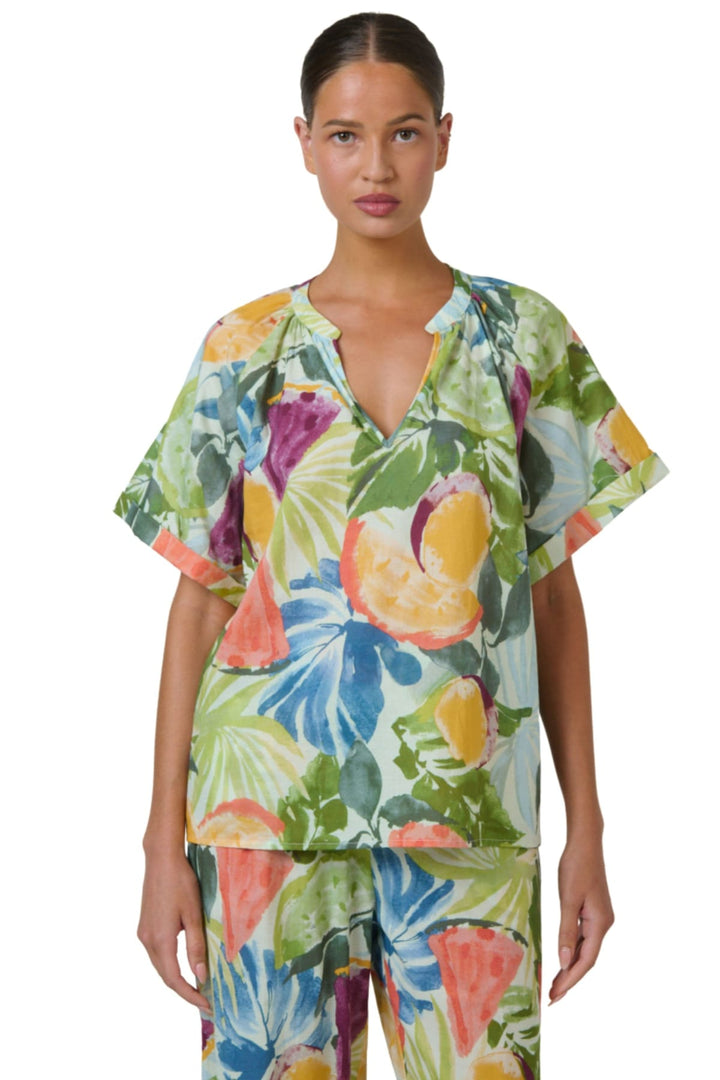 NAMASTAI TOP S/M / MULTI V-NECK COTTON TOP - NAM89
