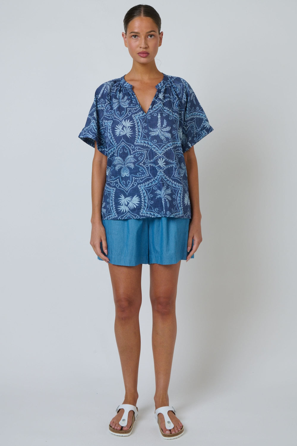 NAMASTAI TOP V-NECK COTTON TOP - NAM89