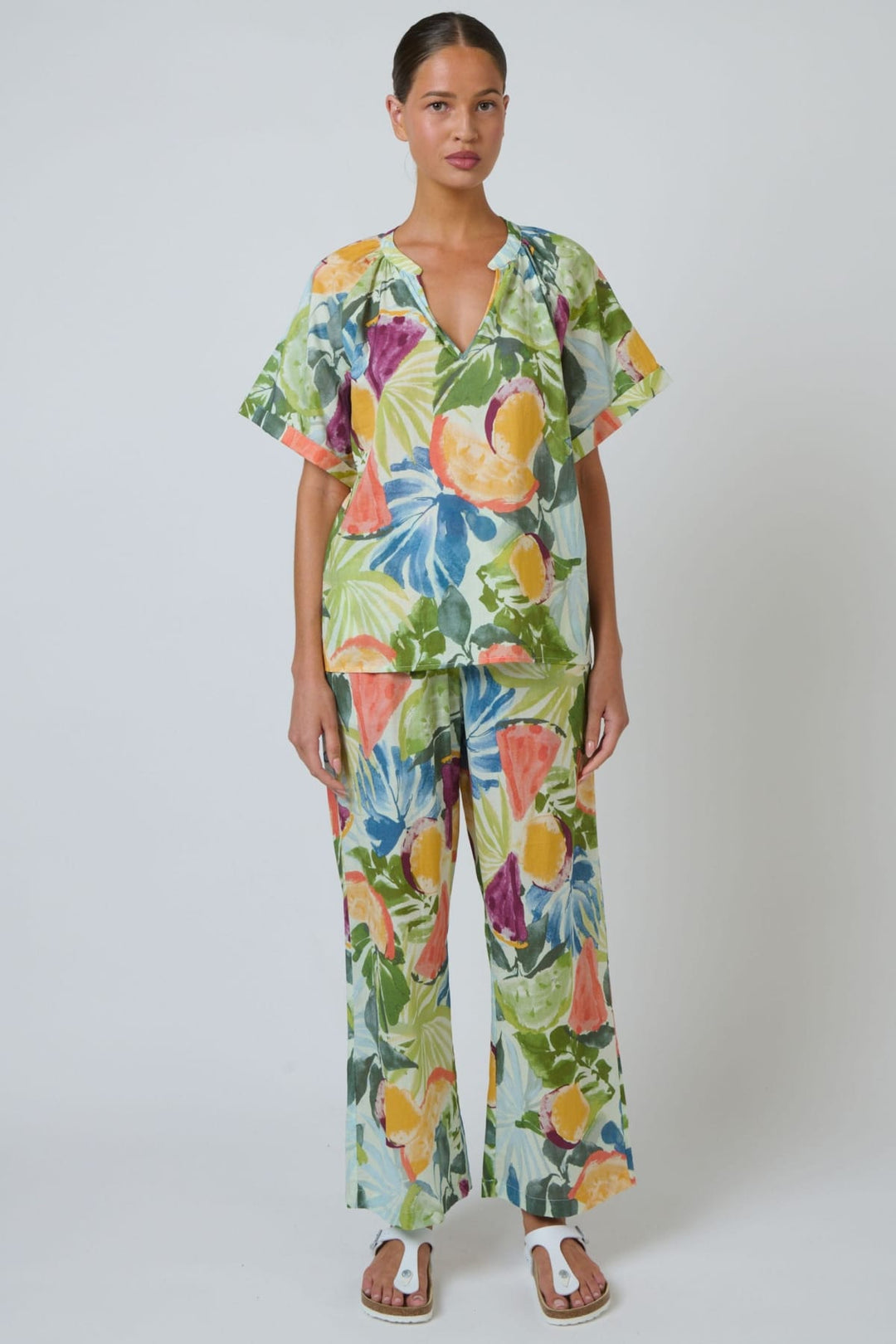 NAMASTAI TOP V-NECK COTTON TOP - NAM89