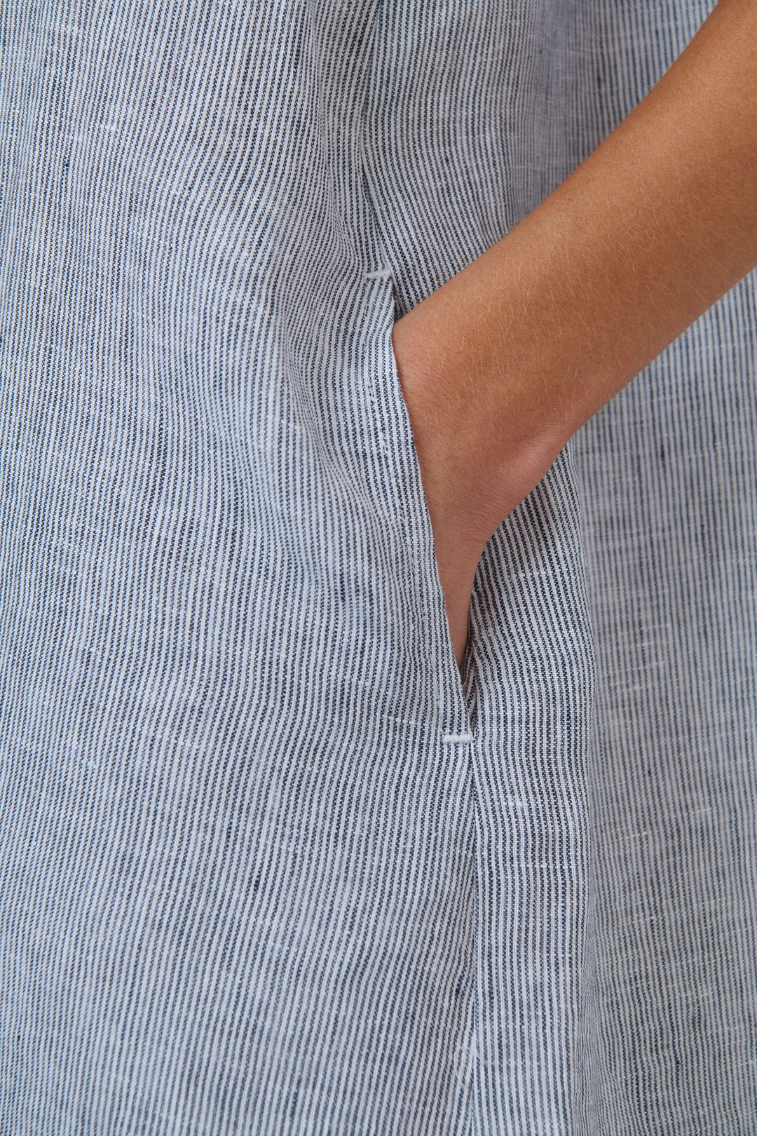 NATURALS BY O AND J DRESS BUTTON DOWN LINEN DRESS - GA513