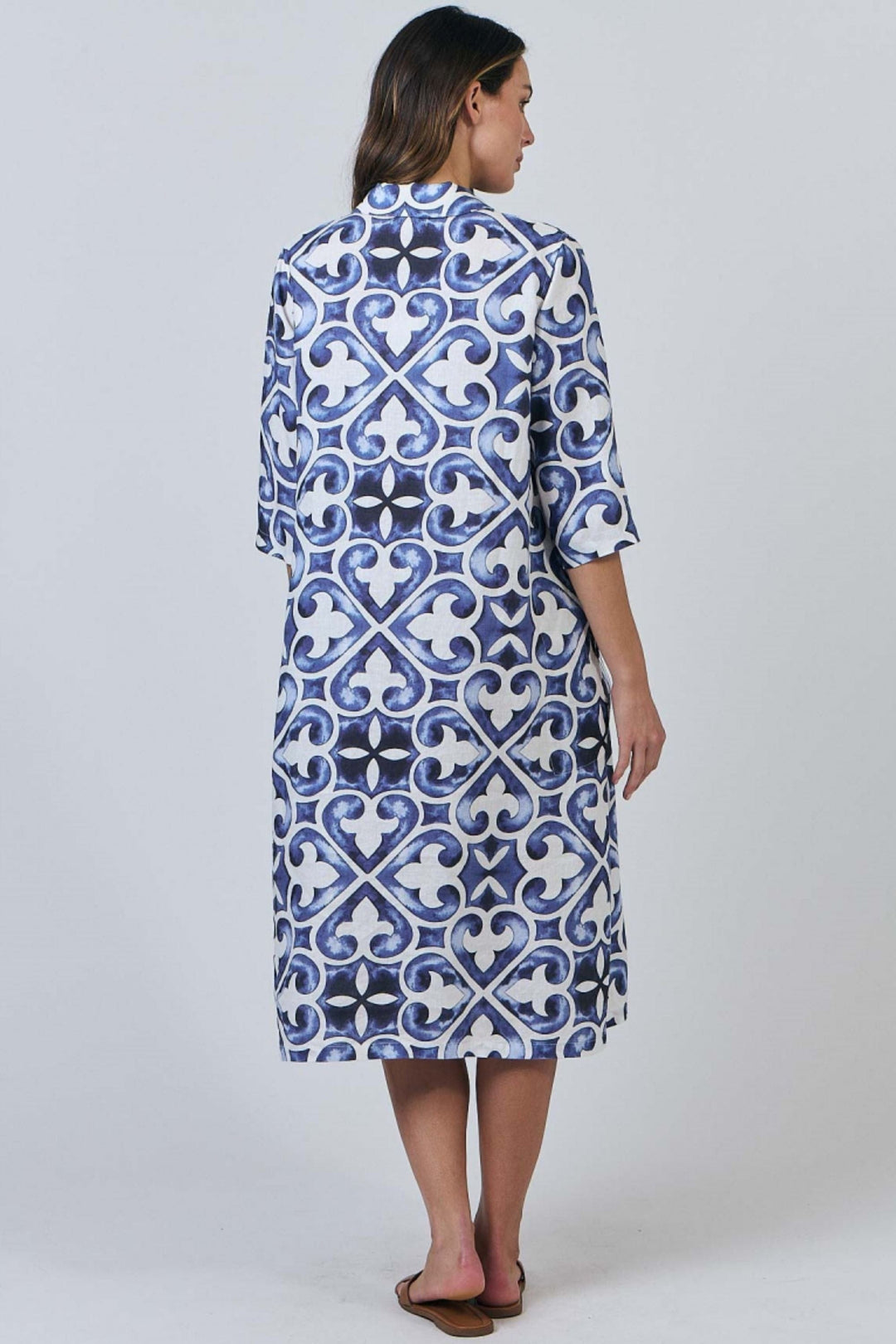 NATURALS BY O AND J DRESS BUTTON DOWN MIDI - GA442