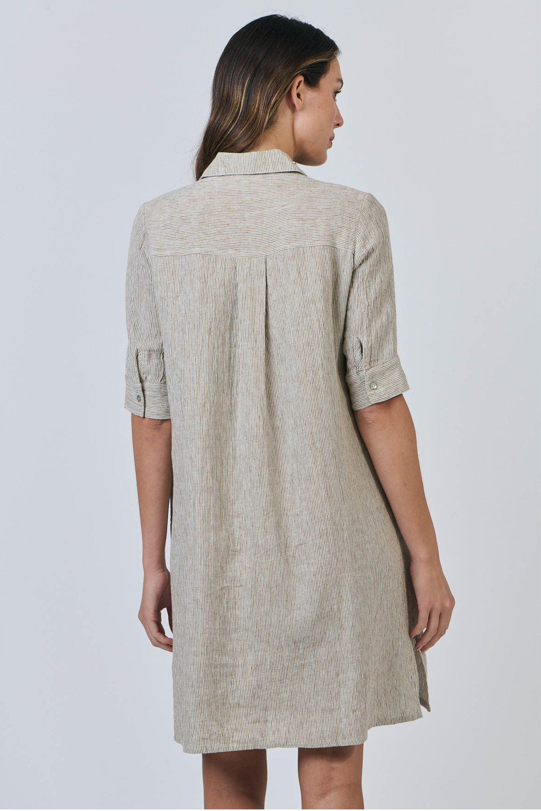 NATURALS BY O AND J DRESS BUTTON UP DRESS - GA513.1